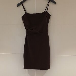Windsor Chocolate Brown Mini Dress Size S